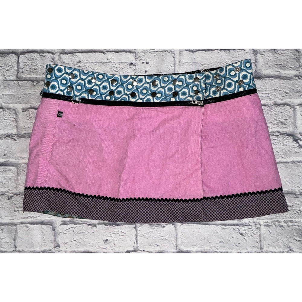 Zand‎ Amsterdam Skirt Free Size Reversible Popper Retro Festival